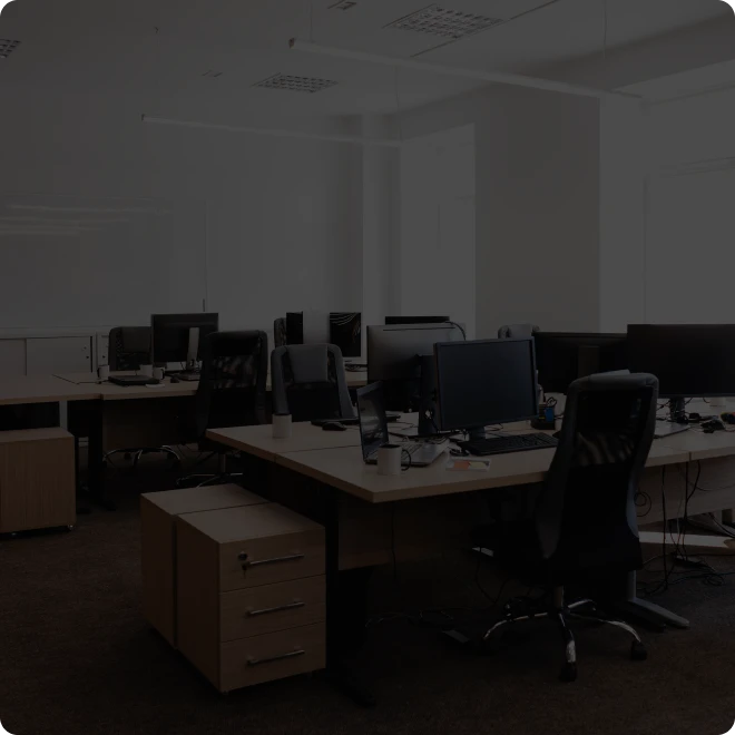 Modern corporate office workspace in Washington, D.C. (Metro Center) kept pristine with expert Commercial Cleaning by Beeyond Facility Services.