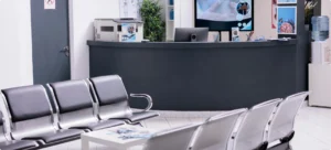 Pristine healthcare reception area maintained by Beeyond Facility Services, offering top Commercial Cleaning in Suburban Maryland (Expansion Zone).